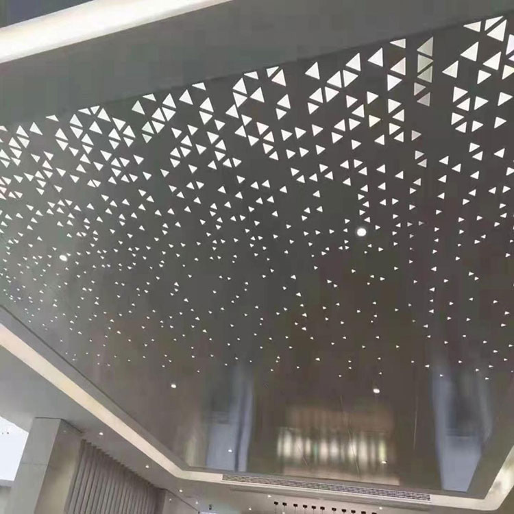 Seni Perforated Aluminium Palsu Panel Metal Ceiling